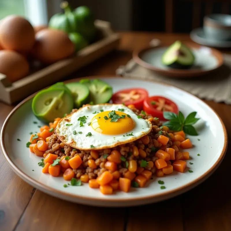 Pebre Chileno con Aguacate y Huevo Poché: Receta de Desayuno Alta en Proteínas