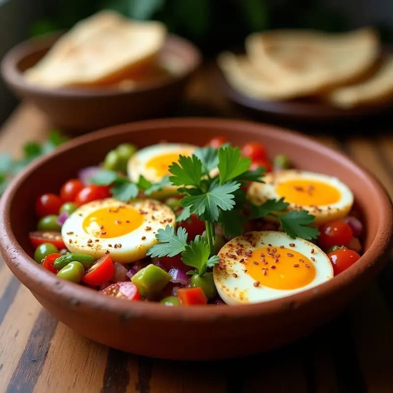 Pebre Chileno con Palta y Huevos de Codorniz: Entrante Fresco y Alto en Proteína