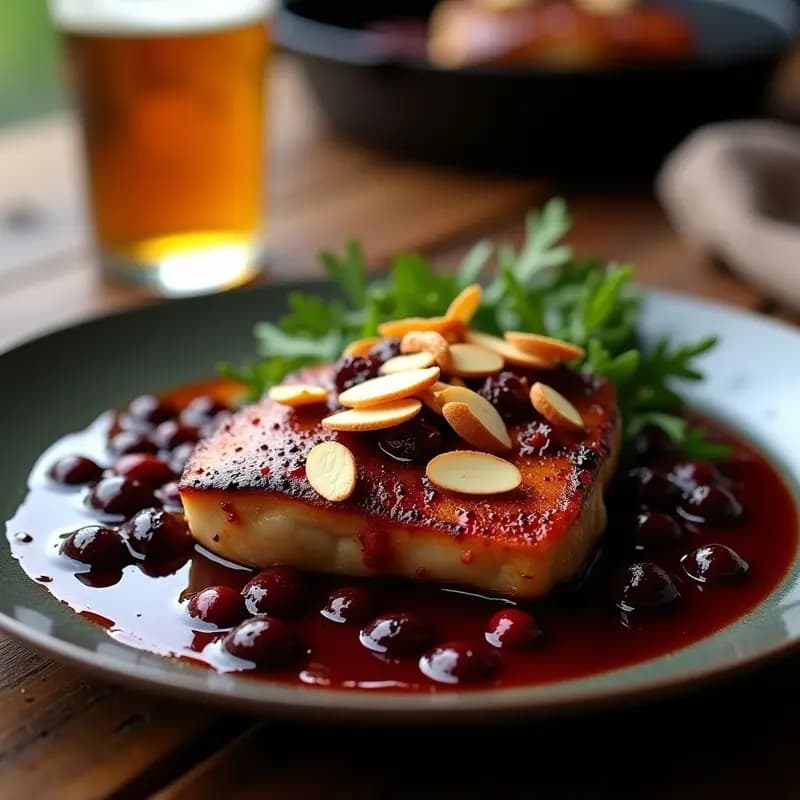 Pechuga de Pato al hoofdstuck con Salsa de Cerezas: Receta Alemana Gourmet en Sartén