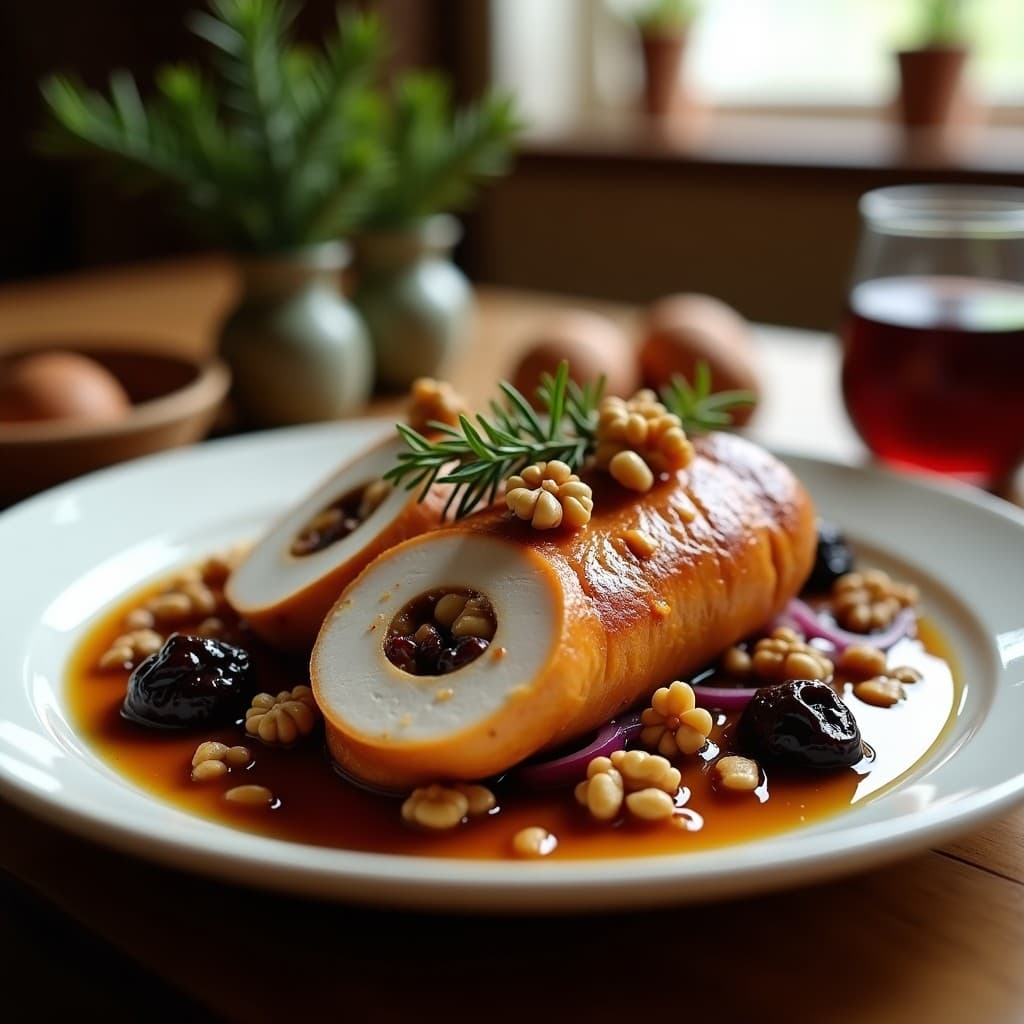 Pechuga de Pavo Rellena de Ciruelas y Nueces: Receta Navideña Keto en Olla Lenta
