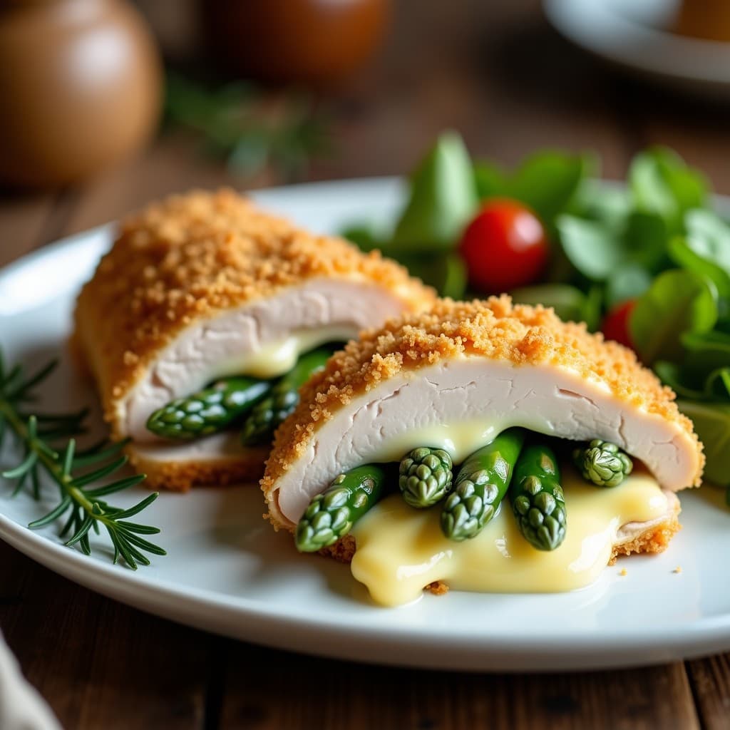 Pechuga de Pavo Rellena de Espárragos y Queso Brie: Receta en Airfryer con Piel Crujiente