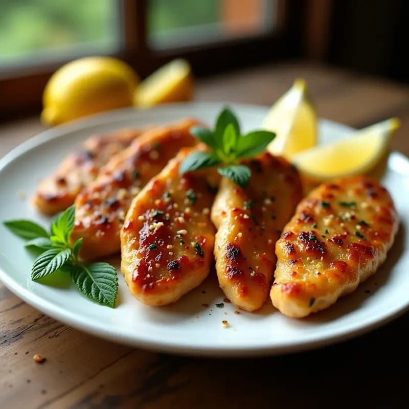 Pechuga de Pollo Marinada en Yogur Griego y Especias Zaatar: Receta Libanesa en Airfryer