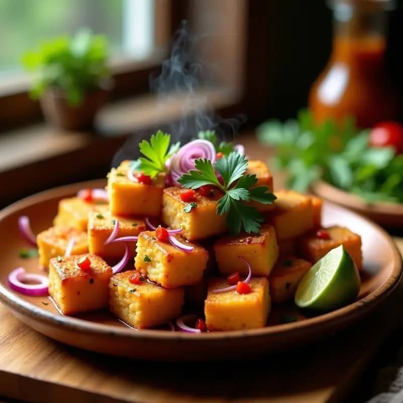 Pedi Budi: Receta Indonesia de Tofu Frito con Salsa de Cacahuete Picante y Dulce