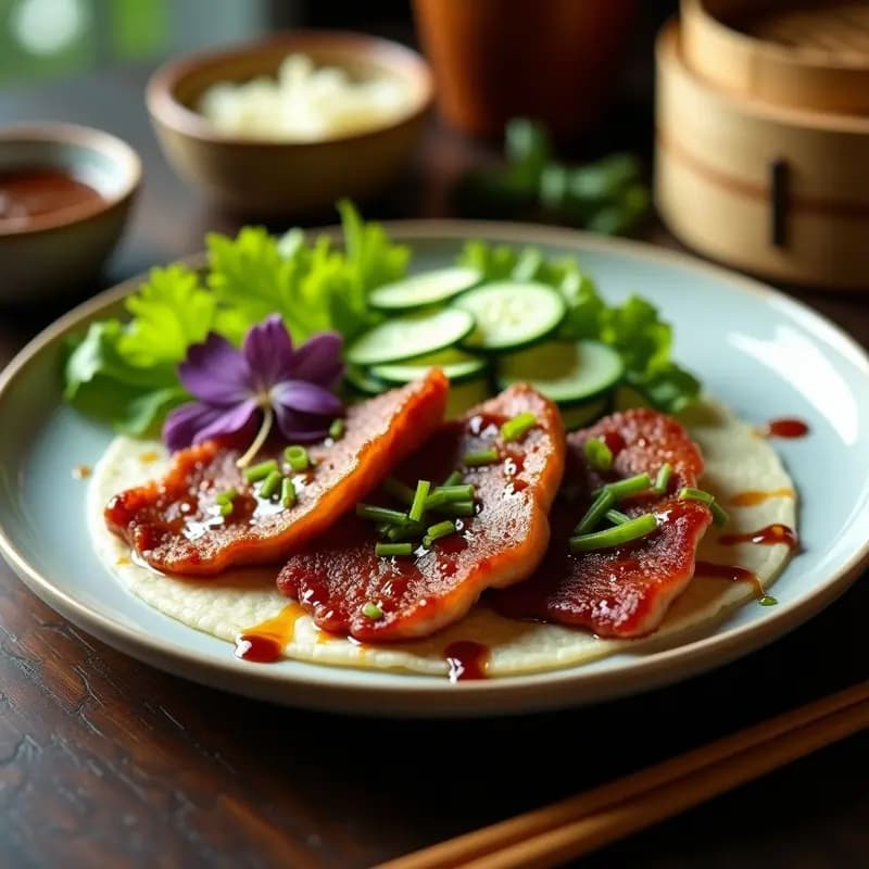 Pekín Duck Chino con Crepes de Arroz y Salsa Hoisin: Receta Auténtica en Airfryer