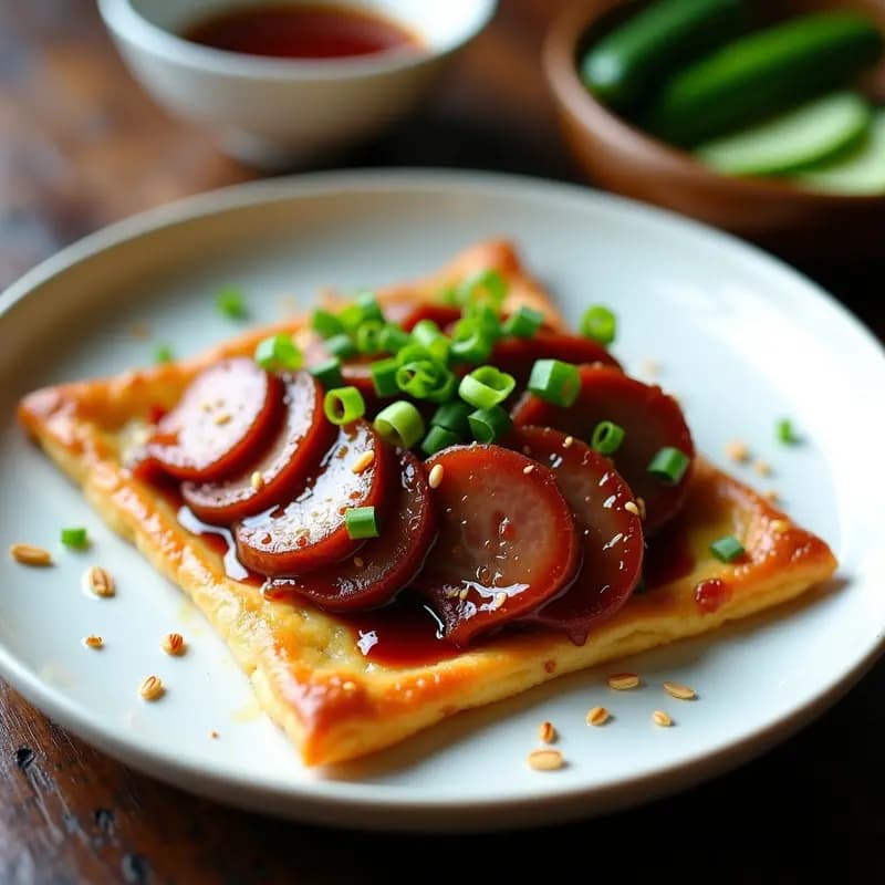 Pekín Duck en Hojaldre de Coliflor: Receta China Keto con Salsa Hoisin Sin Azúcar