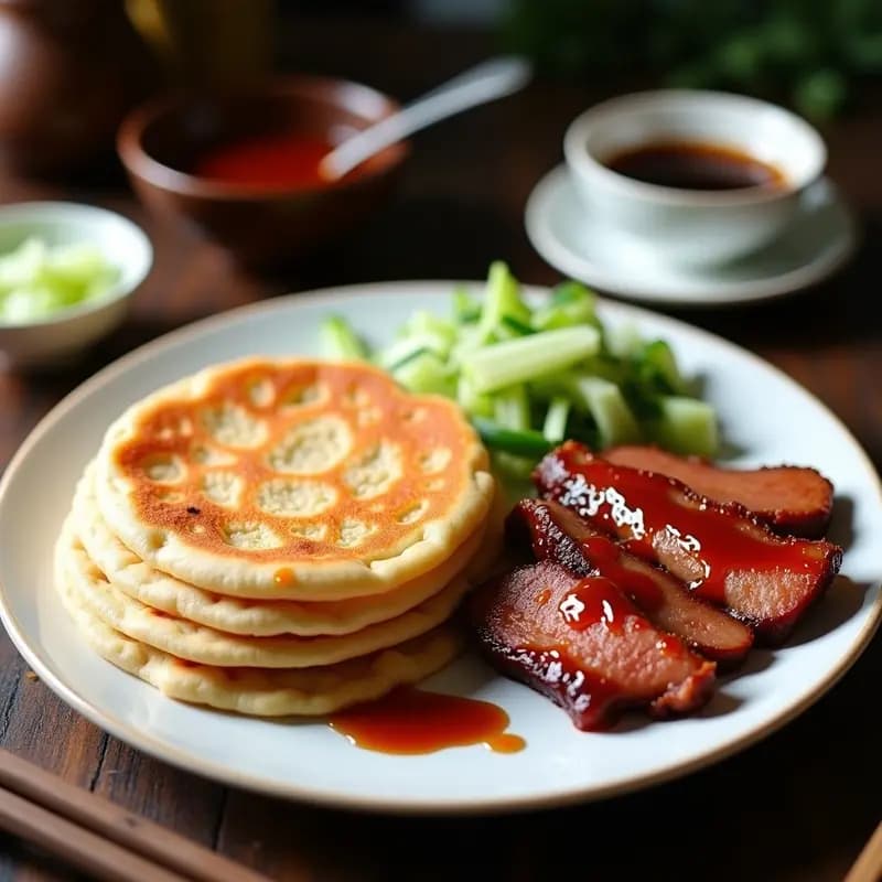 Pekín Duck con Panqueques de Harina de Trigo y Salsa Hoisin: Receta China Gourmet en Casa