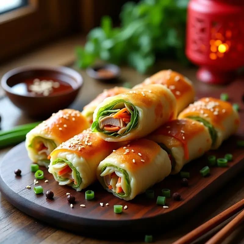 Pekín Duck Rolls sin Gluten con Salsa Hoisin: Receta China para Fiestas con Airfryer