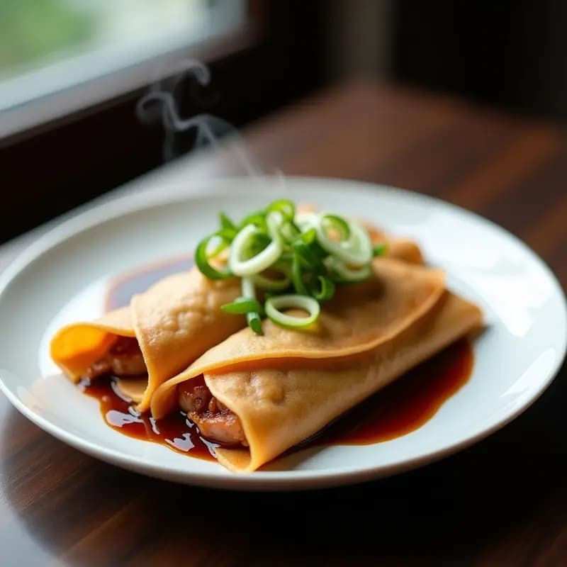 Peking Duck con Crepes de Harina de Arroz: Receta China Gourmet Sin Gluten