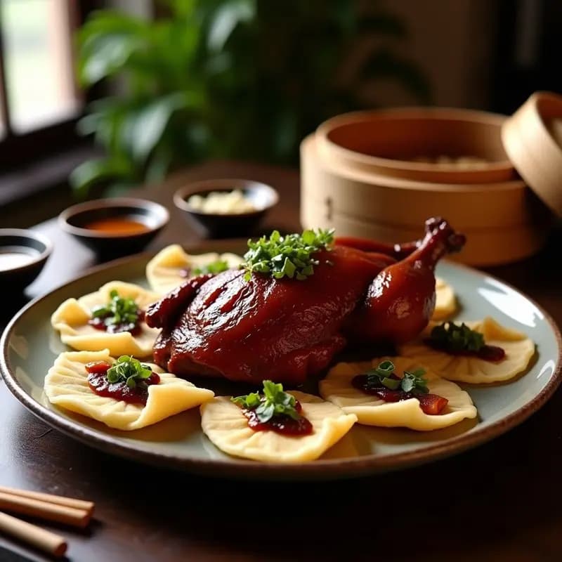 Peking Duck Chino con Crepes de Harina de Trigo Sarraceno: Receta Tradicional en Horno