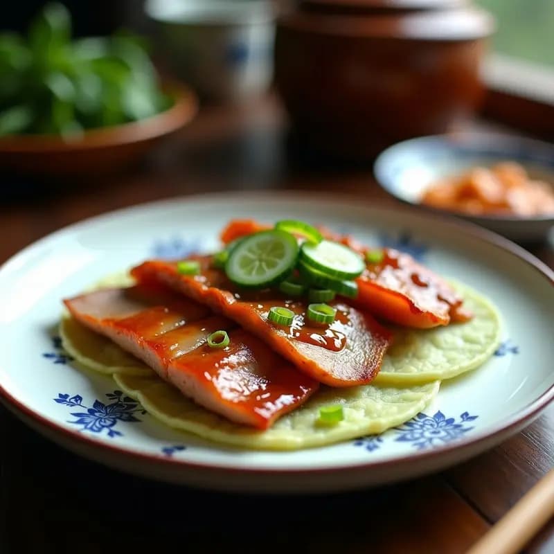 Peking Duck con Panqueques de Spring Onion: Receta China Clásica en Horno