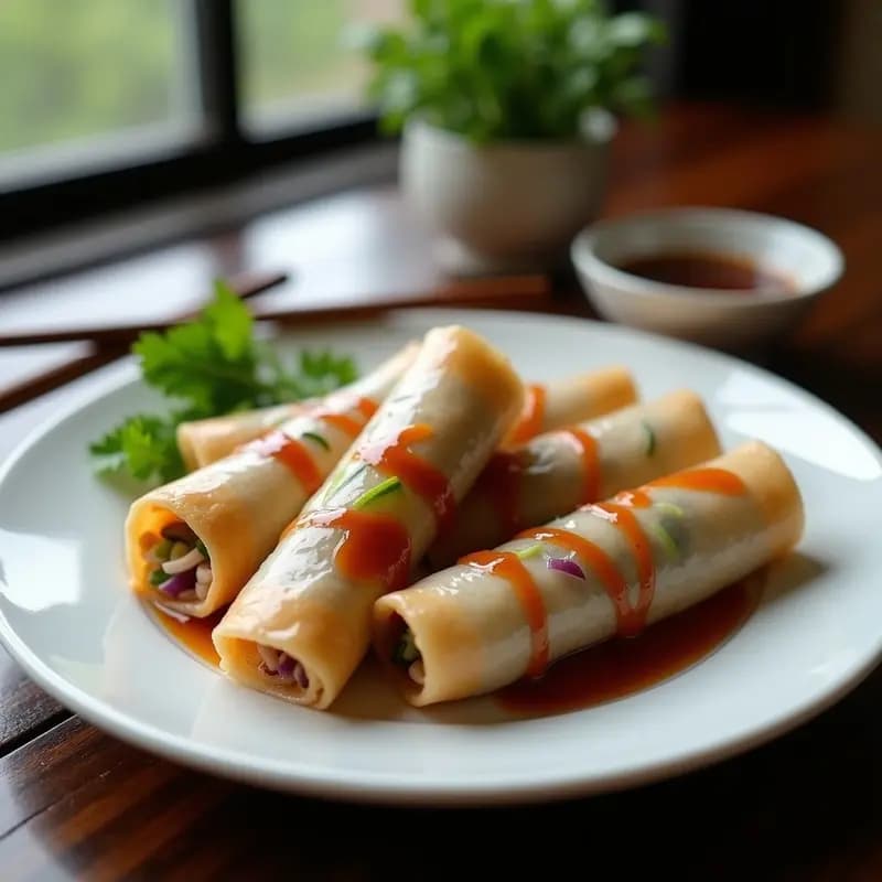 Peking Duck Roll: Receta China Tradicional con Pan de Hoja y Salsa Hoisin