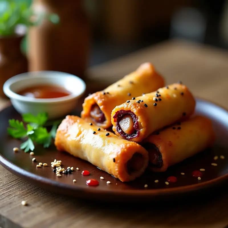 Peking Duck Rollitos Crujientes con Salsa Hoisin: Receta China de Lujo en Airfryer