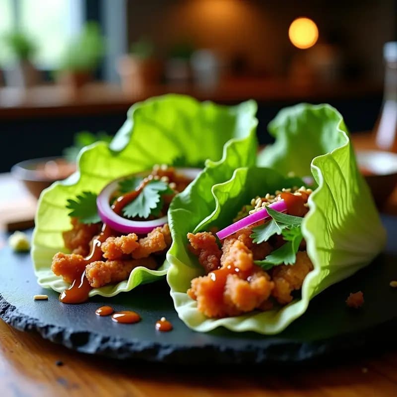 Peking Duck Vegano con Wraps de Lechuga: Receta China en Airfryer