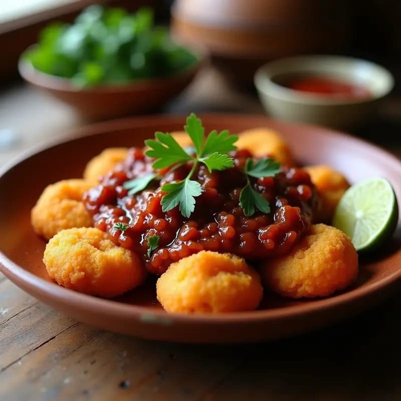 Pellejas de Cerdo en Salsa de Ají Panca: Receta Peruana Crujiente en Airfryer