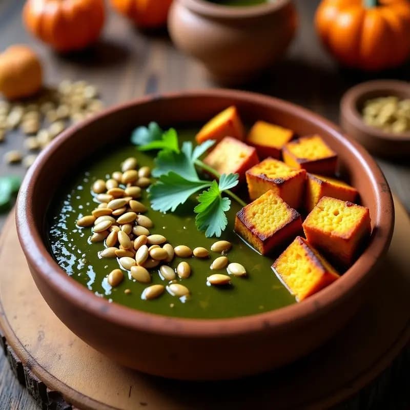 Pepián Guatemalteco con Semillas de Calabaza: Salsa Tradicional Vegana para Carnes o Tofu