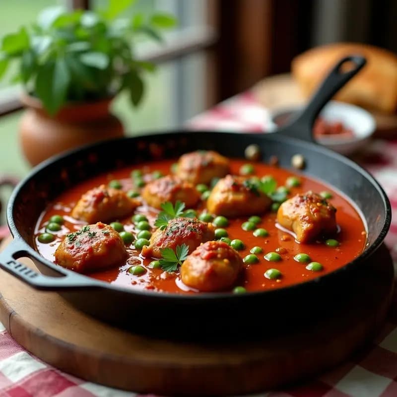 Pepitorias de Pollo con Tomate y Guisantes: Receta de Aprovechamiento en 15 Minutos