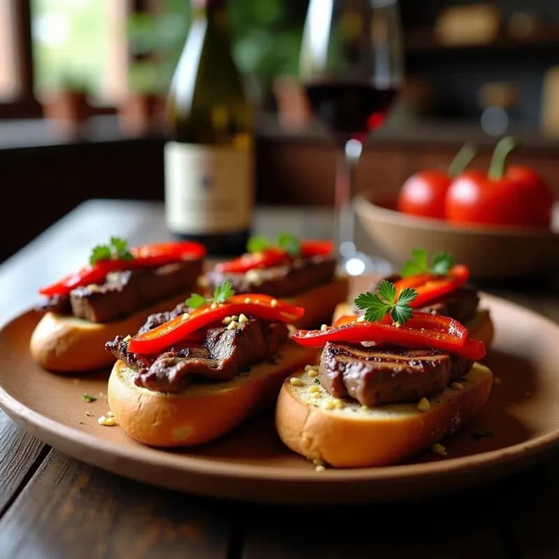 Pepitos de Cordero con Pimientos Asados: Tapas de la Rioja Fáciles