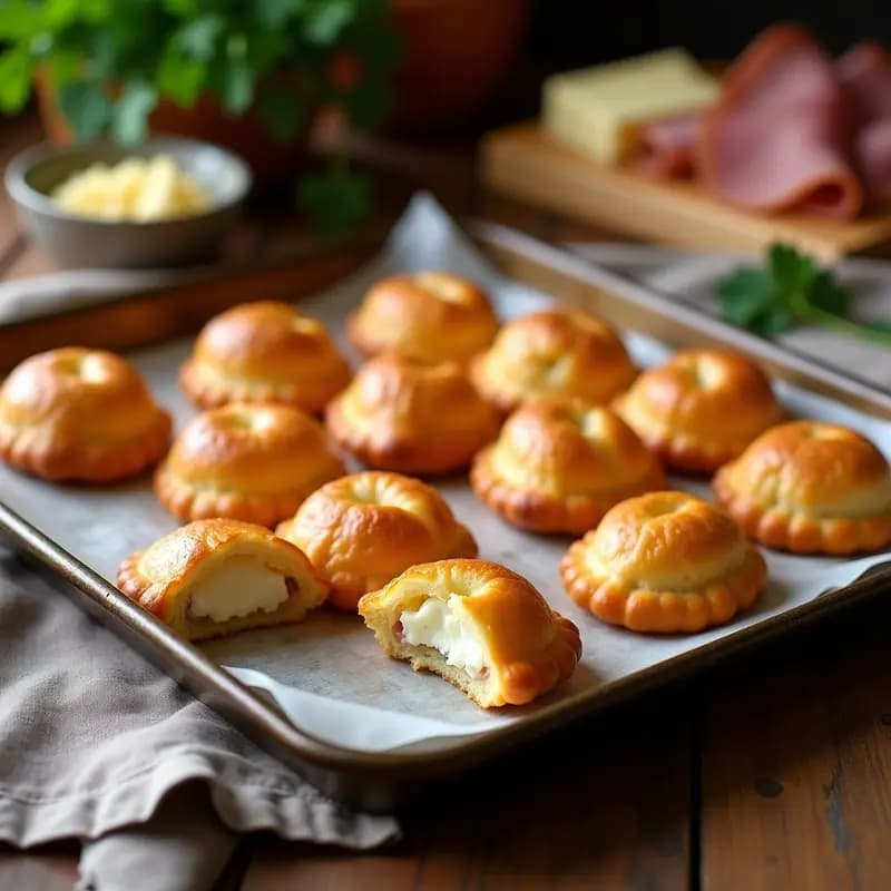 Pepitos de Jamón y Queso con Masa de Coliflor: Aperitivo Español Keto