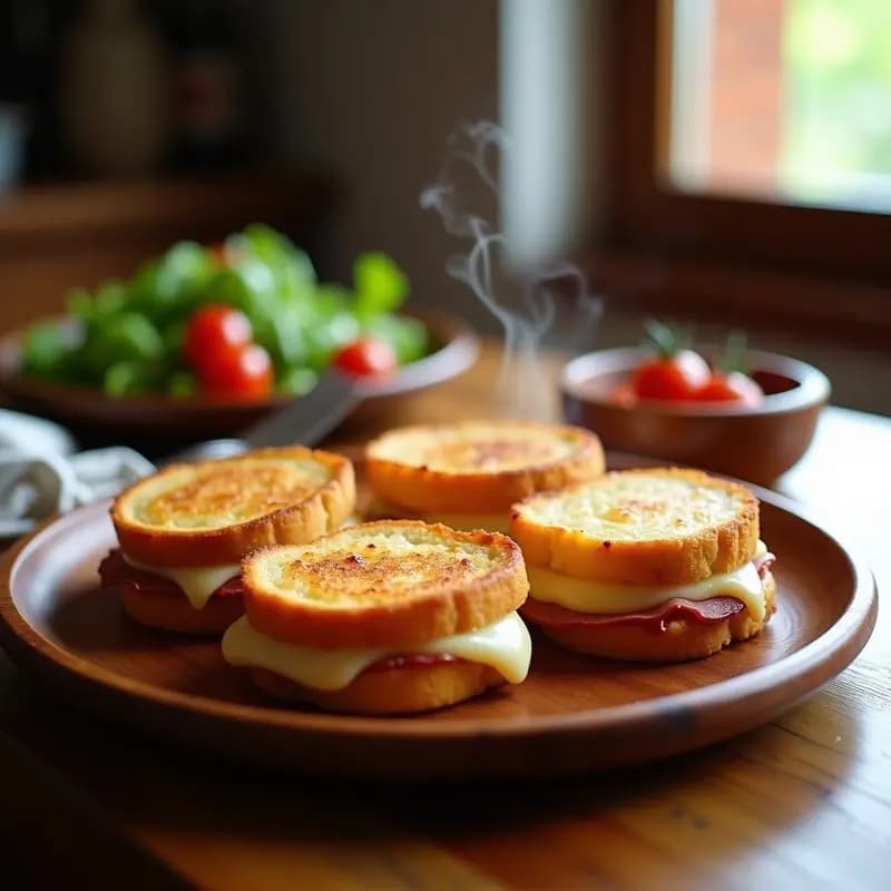 Pepitos de Jamón y Queso: Bocadillos Calientes para Meriendas