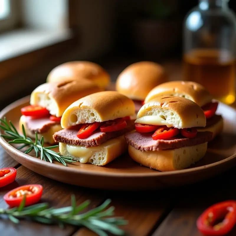 Pepitos de Lomo con Pimientos Asados: Bocadillos Tradicionales para Meriendas