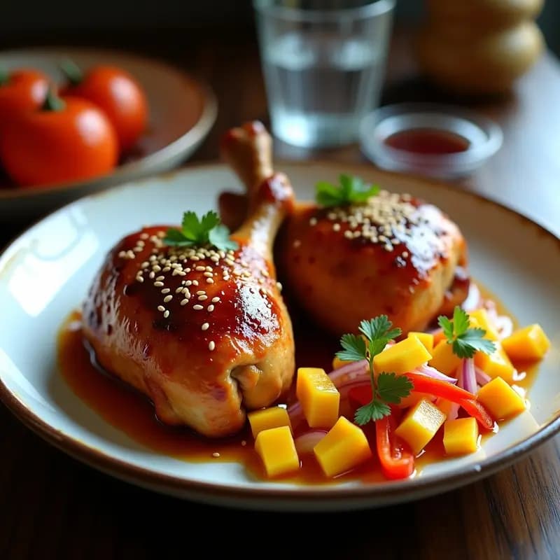 Peri Peri Chicken con Ensalada de Mango: Receta Sudafricana Picante en Horno