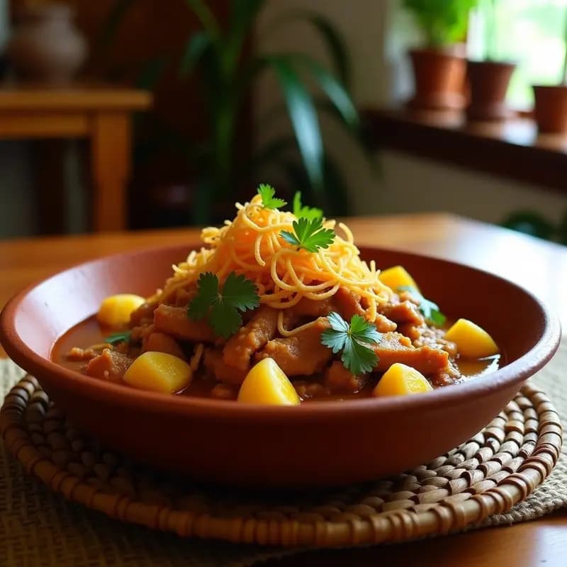 Pernil de Cerdo Desmenuzado con Yuca y Chicharrón: Receta Puertorriqueña en Olla Express