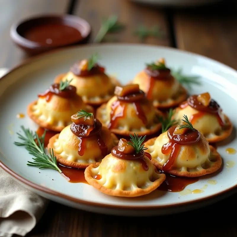 Perogis Polacos de Patata y Queso Feta con Cebolla Caramelizada: Receta en Airfryer