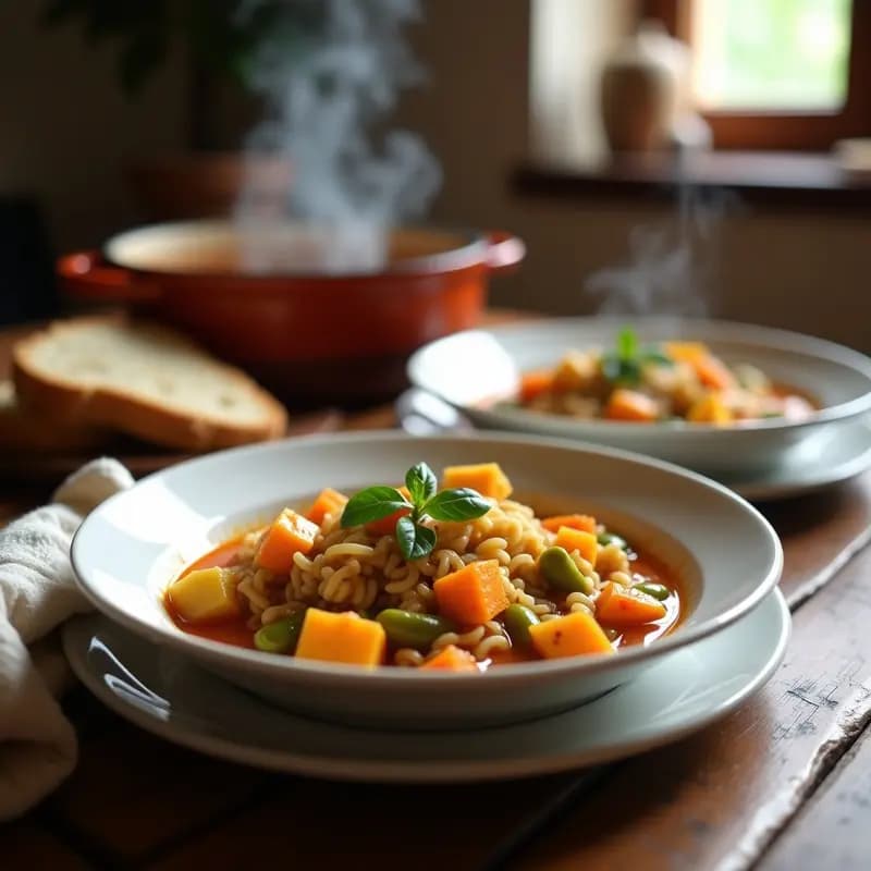 Perol Catalán: Guiso de Verduras y Pasta para Días Fríos