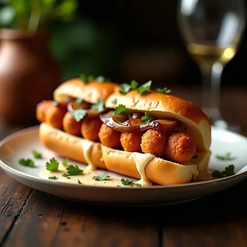 Perrito Caliente de Salchicha de Angulas con Pan de Cristal y Alioli Trufado: El Bocadillo Más Adictivo
