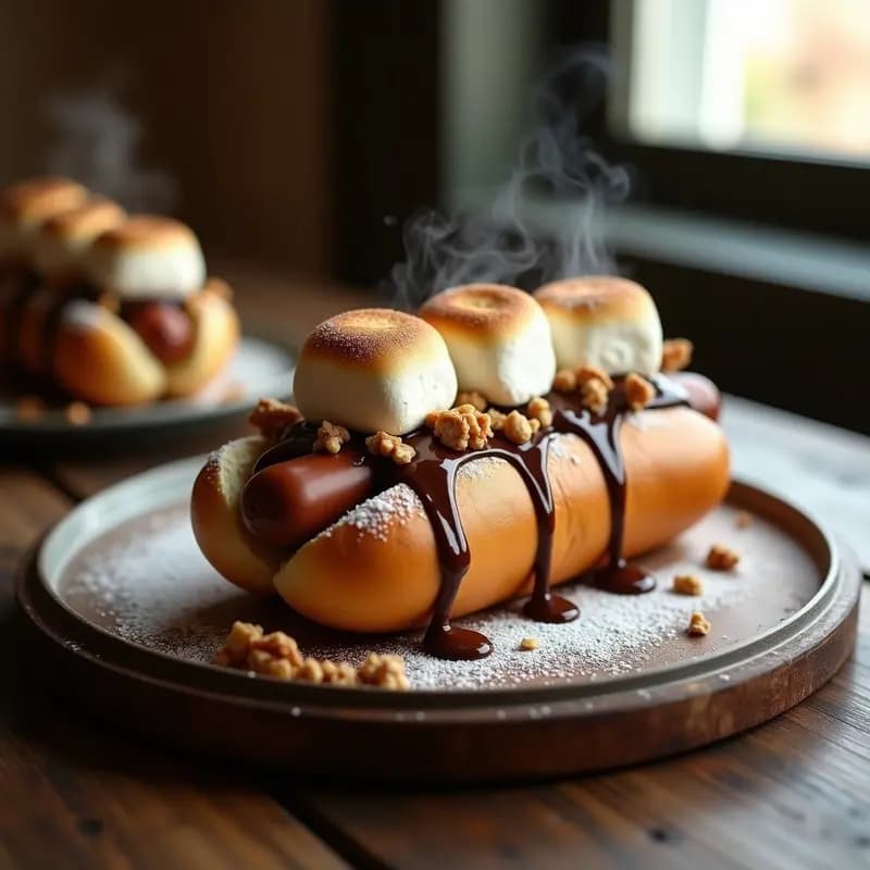 Perro Caliente con Chocolates Rellenos y Marshmallows Tostados: El Postre Salado que no Sabías que Necesitabas