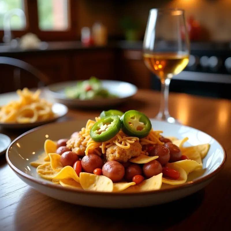 Perro Caliente con Salchicha de Chorizo, Queso Nacho y Jalapeños Fritos: Explosión de Sabores Tex-Mex
