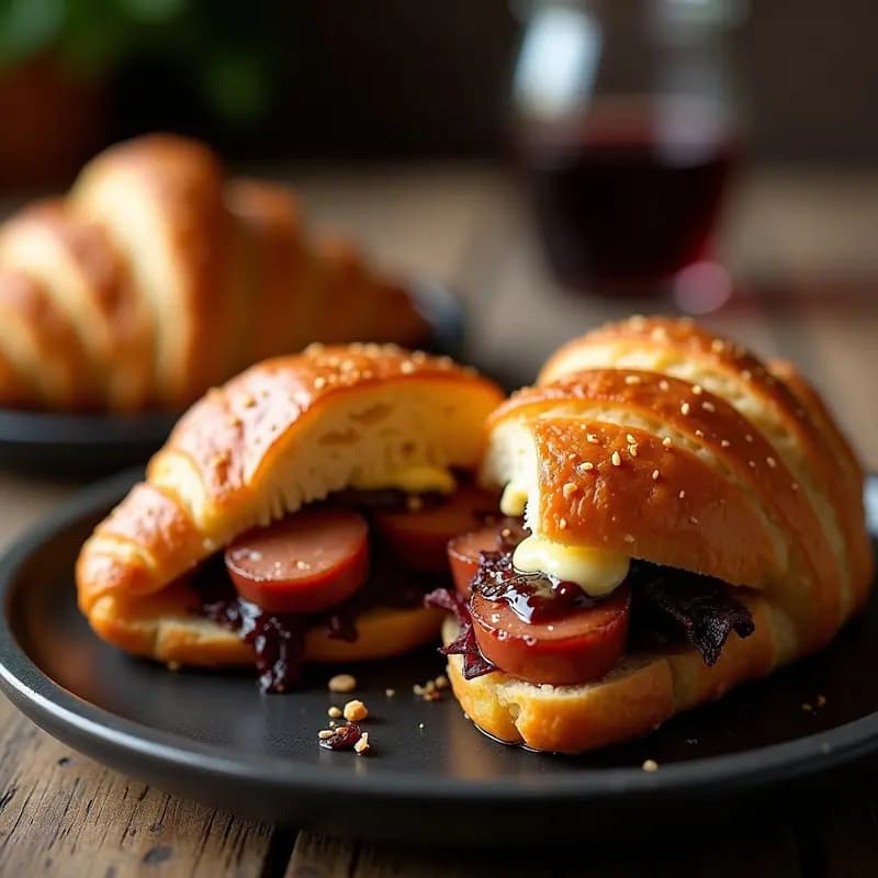 Perro Caliente de Croissant con Foie Gras y Trufa: Receta Francesa de Lujo y Alta en Grasas