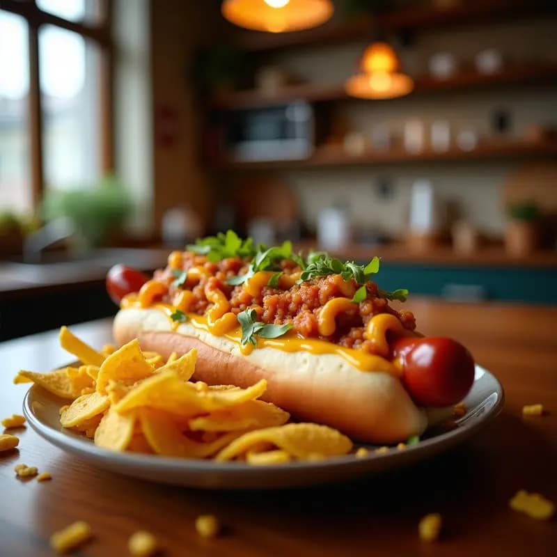 Perro Caliente Gigante con Mac y Cheese y Nachos: El Hot Dog que Rompe el Molde