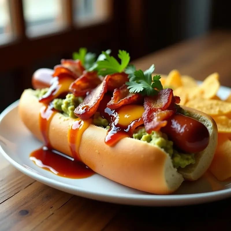 Perro Caliente con Guacamole, Tocino Crujiente y Salsa BBQ: Receta de Cheat-Meal Mexicano-Africano en 20 Minutos