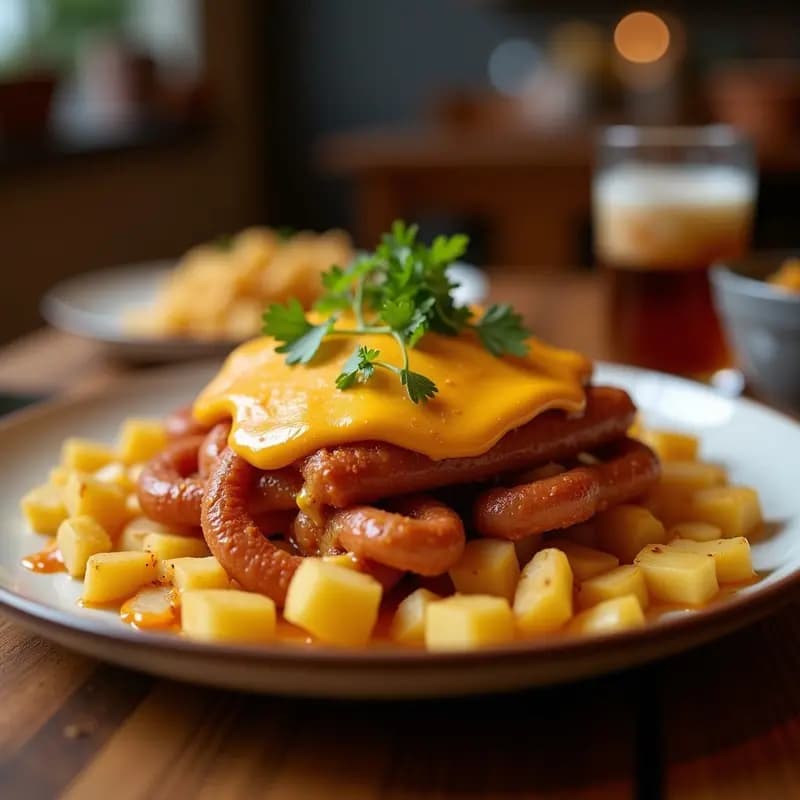 Perro Caliente Monster con Chorizo, Queso Cheddar Fundido y Patatas Fritas Encima: Receta Extremadamente Indulgente