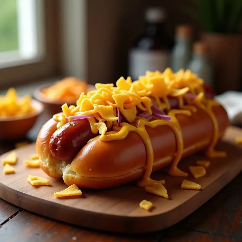 Perro Caliente Monster con Pan de Donut, Salchicha Jumbo y Nachos Triturados: El Hot Dog que Rompe las Calorías