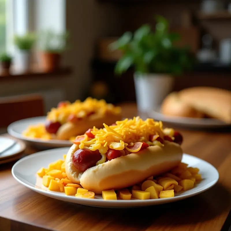 Perro Caliente Monster con Papas Fritas y Queso Nacho: Receta Mexicana para Atracón Nocturno