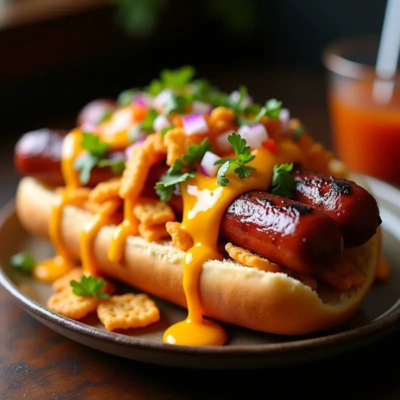 Perro Caliente con Nachos Triturados y Queso Líquido: Receta Mexicana para el Antojo Más Loco