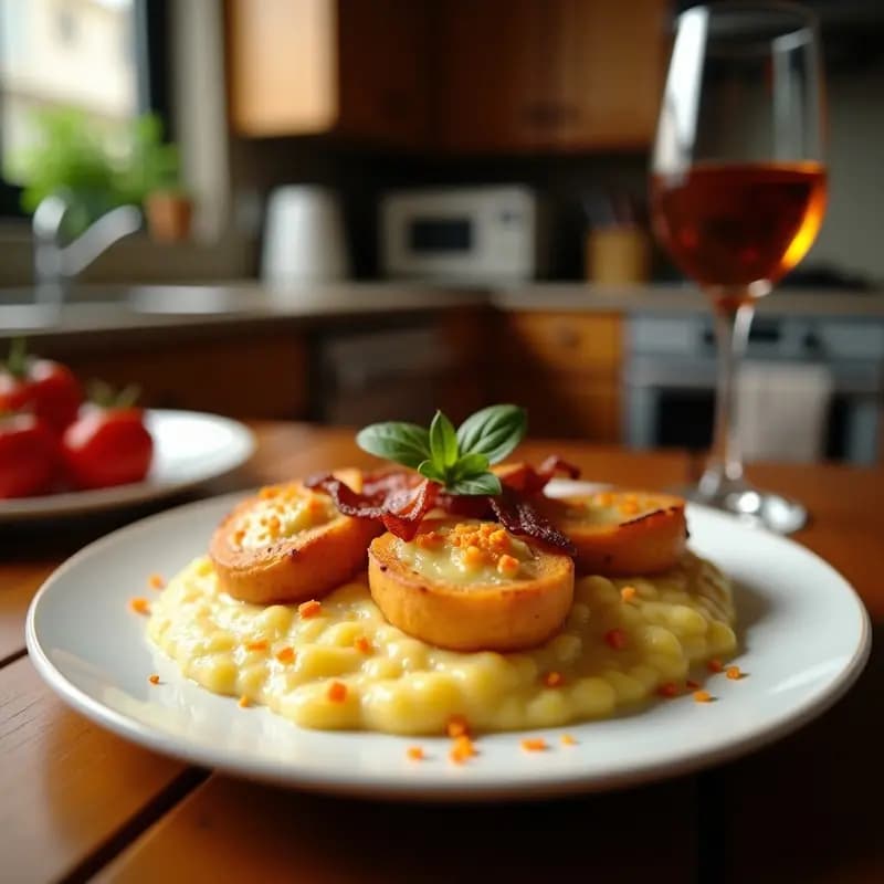 Perro Caliente con Puré de Patatas Queso Cheddar y Bacon: Comida Reconfortante en su Máxima Expresión