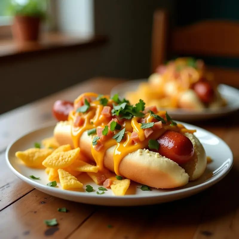 Perro Caliente con Queso Fundido Chorro y Toppings de Nachos: Receta Colombiana para Antojos Nocturnos