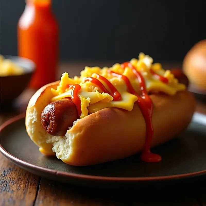 Perro Caliente con Queso Fundido, Chucrut y Salsa Sriracha: Receta de Hot Dog Gourmet Picante