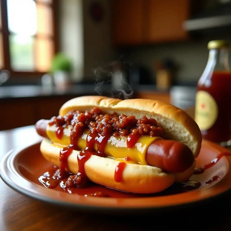 Perro Caliente de Queso con Salsa de Chile y Cebolla Caramelizada: Receta Mexicana en 10 Minutos