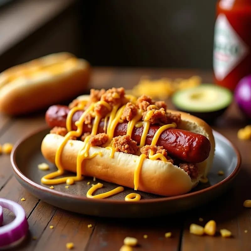 Perro Caliente con Tamales, Chorizo y Queso Fundido: el Snack Definitivo para Fiestas