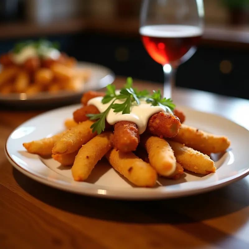 Perros Calientes con Chucrut Frito y Salsa de Queso Cheddar: Receta Alemana Crujiente y Adictiva