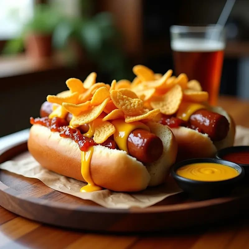 Perros Calientes Gigantes con Queso Cheddar fundido y Nachos: Receta de Cheat Meal Extremo