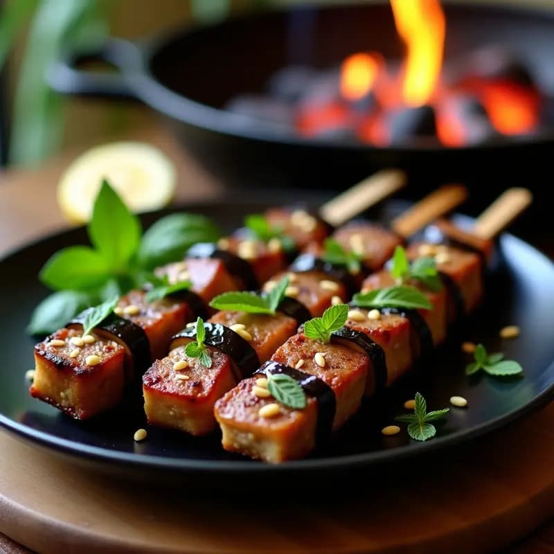 Pershiskebab de Cordero con Berenjenas: Receta Iraní a la Parrilla en 30 Minutos