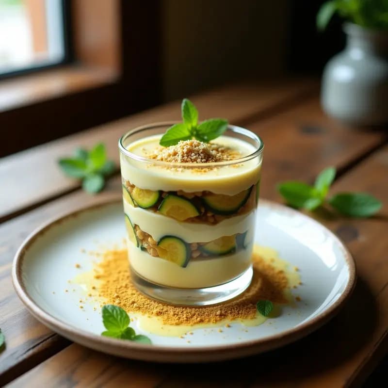 Pershke de Calabacín y Queso de Anacardos: Postre Iraní Vegano y Sin Horno