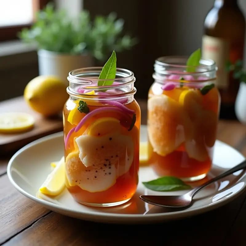 Pescado en Escabeche con Cebolla Morada y Limón: Receta Española en Conserva