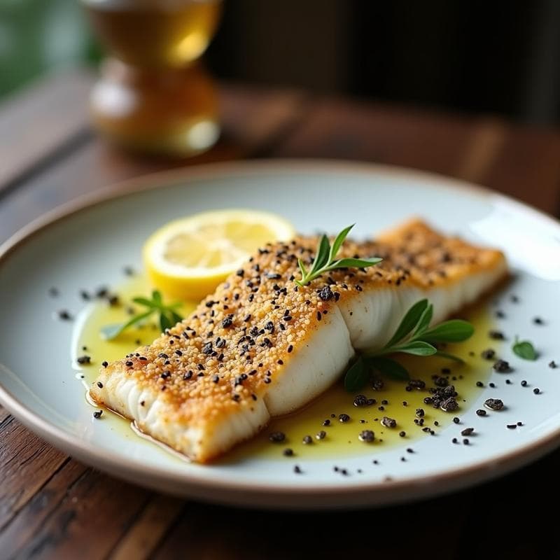 Pescado al Horno con Costra de Semillas y Hierbas: Receta Sin Gluten y Alta en Omega-3