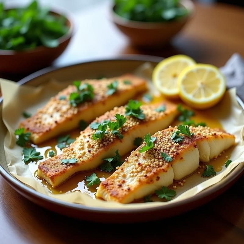 Pescado al Horno con Costra de Especias Za'atar: Receta Libanesa en 20 Minutos